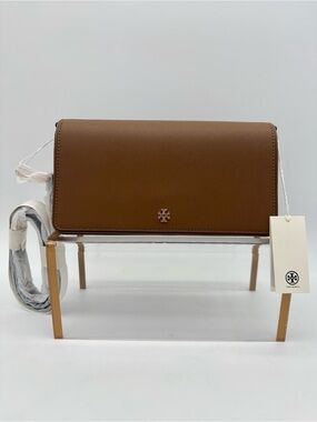 Tory Burch Leather Convertible Crossbody Shoulder Bag Moose